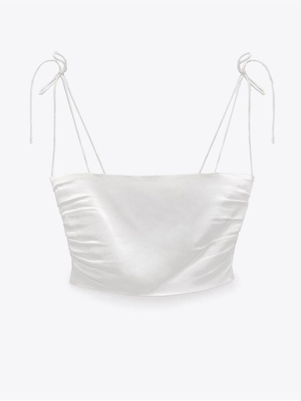 Zara cropped satin top